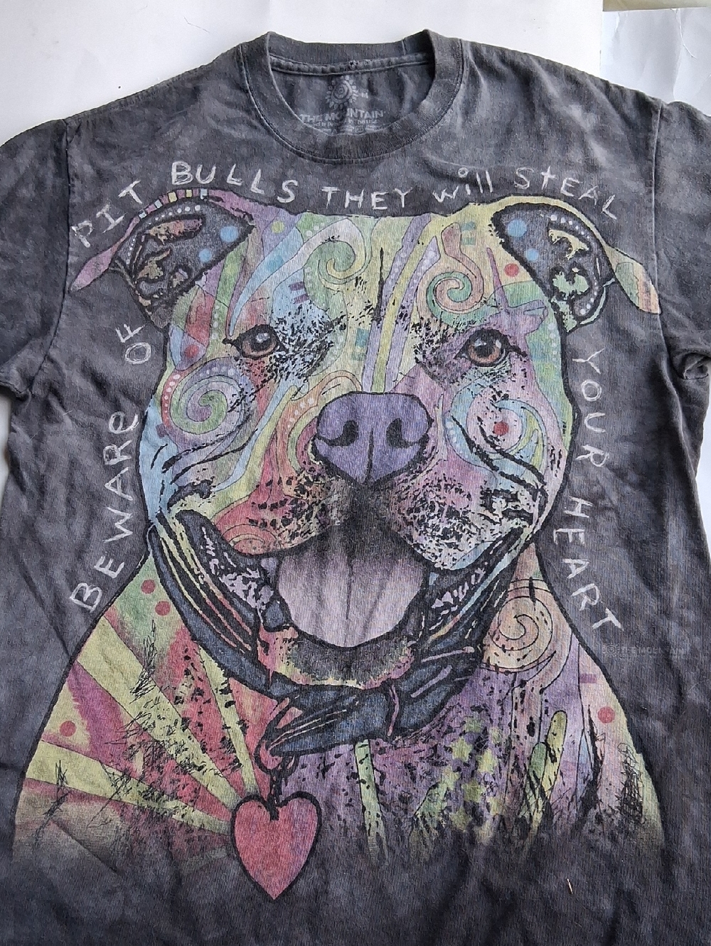 The Mountain Mens Medium Pit Bull Tie Dye T Shirt